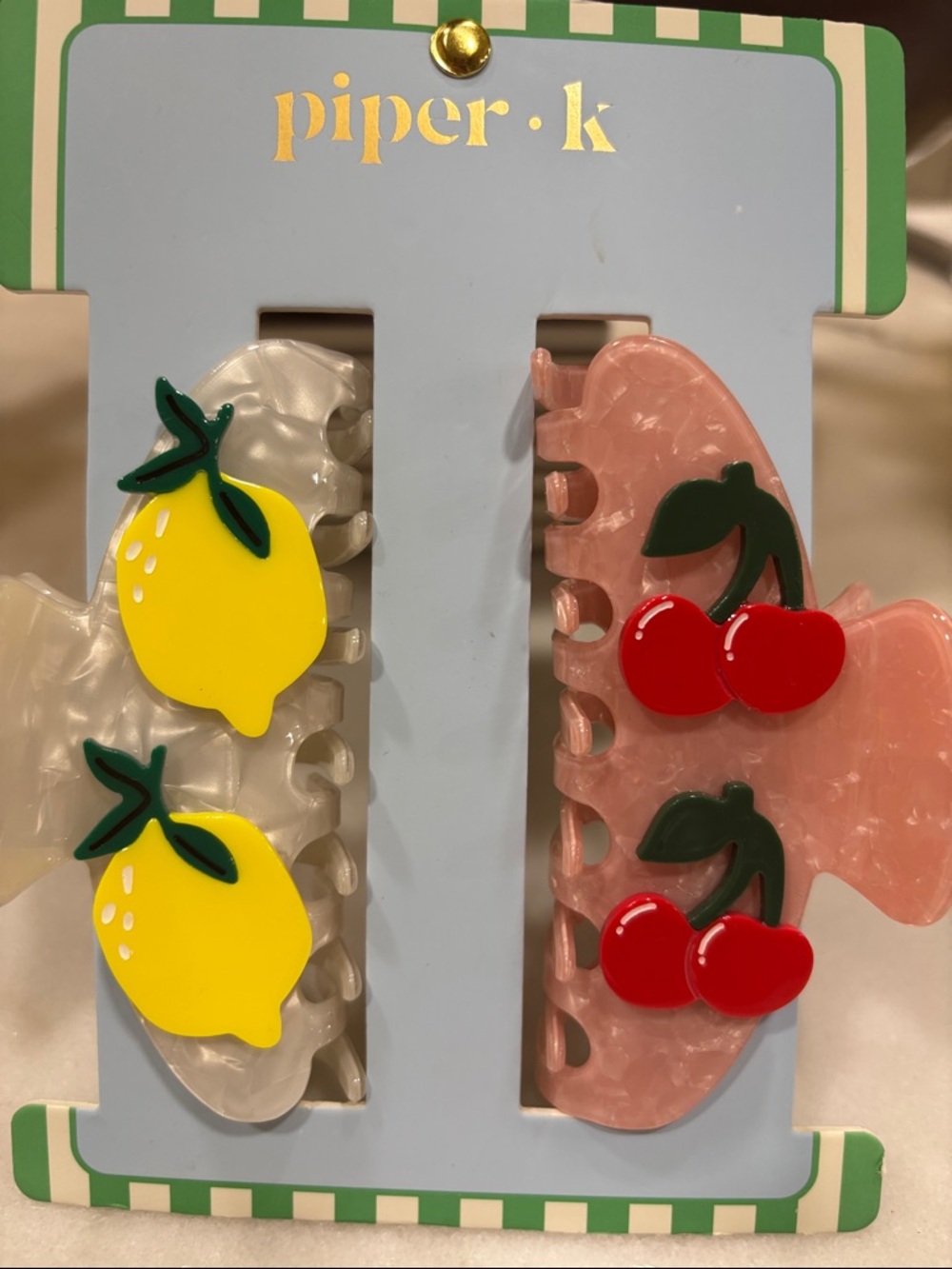 Piper K Lemon & Cherry hair clip - Picture 2 of 2
